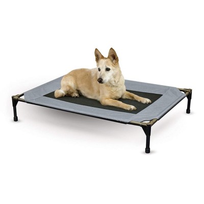 ZMAKER 32'' 42'' 50'' Large Elevated Pet Cot Cooling Portable Raised Dog Bed for Camping or Beach with Breathable Mesh