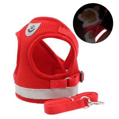 ZMaker Private Label Cats Dogs Harness Backpack Adjustable Reflective Breathable with Free Leash